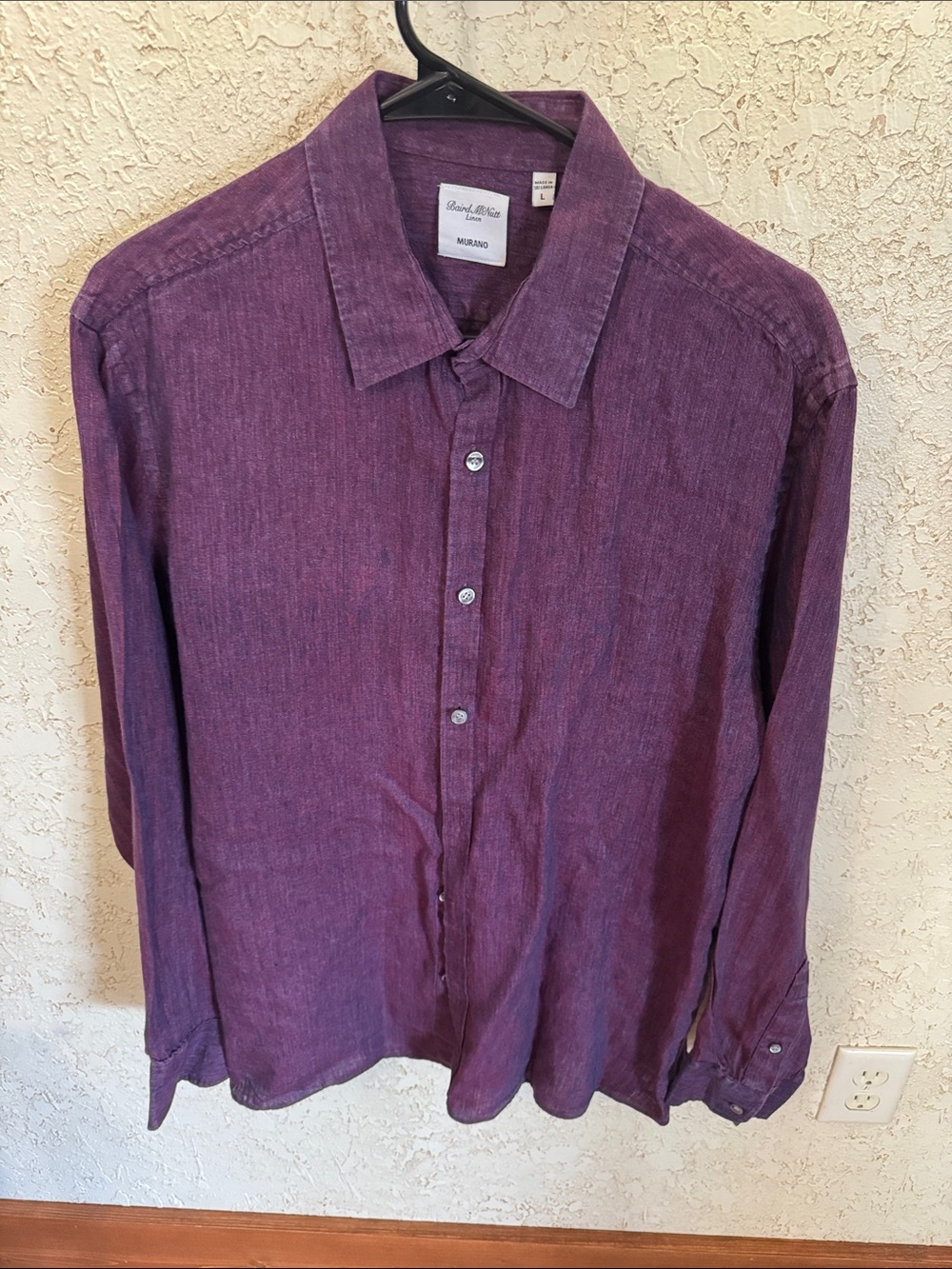 Murano Baird Mcnutt Long Sleeve Linen Shirt Mens